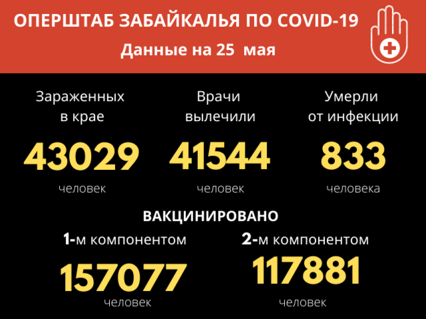 В Забайкалье за сутки выявлено 33 новых случаев COVID-19